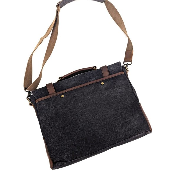 Brown and Black Messenger Bag - Picture 4 of 15